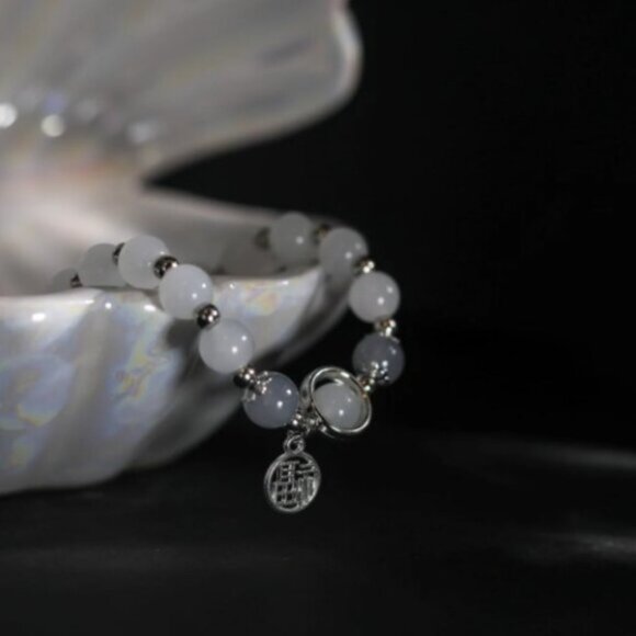 NWT: Grey Moonstone Crystal Blessing Bracelet - Picture 4 of 5